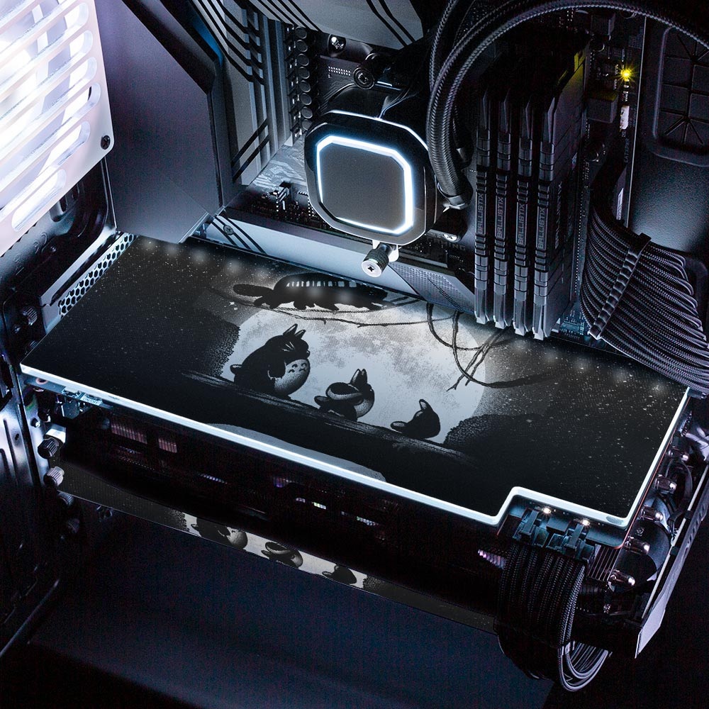 Totoro RGB GPU Backplate with Vent Cut Outs and ARGB (Addressable LEDs)